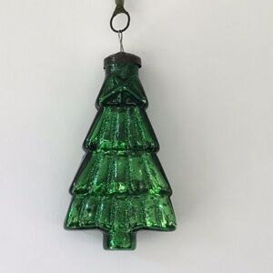 Glass 5” Christmas Tree Ornament Heavy Glass